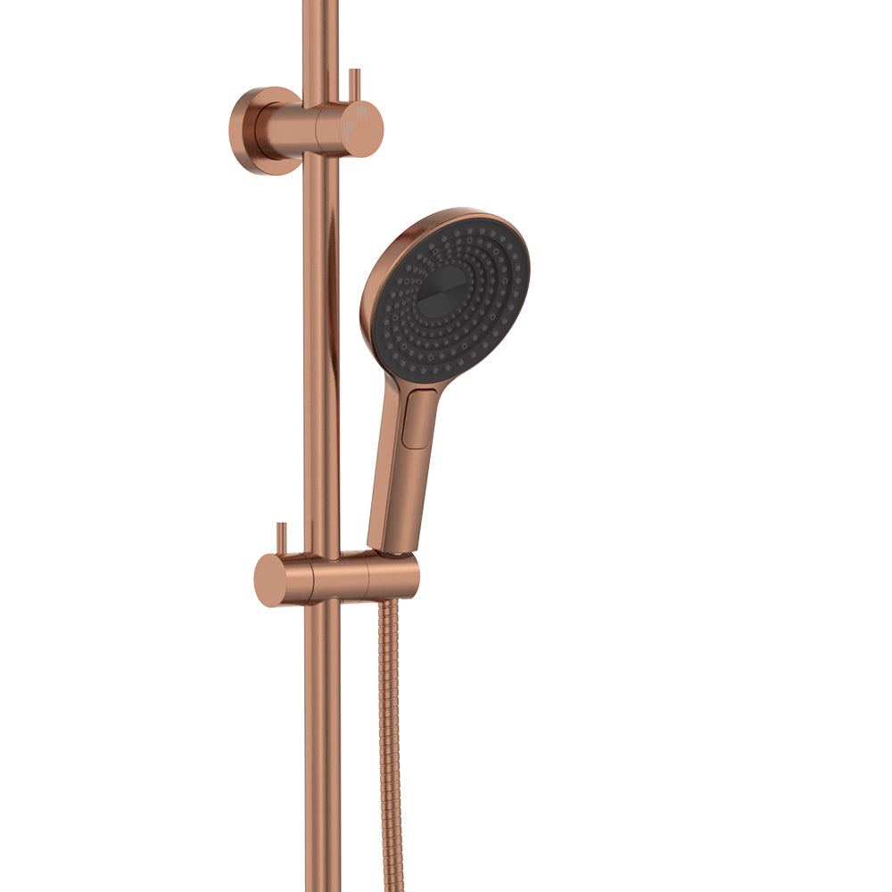 Fienza Kuro Twin Shower Round Head Brushed Copper