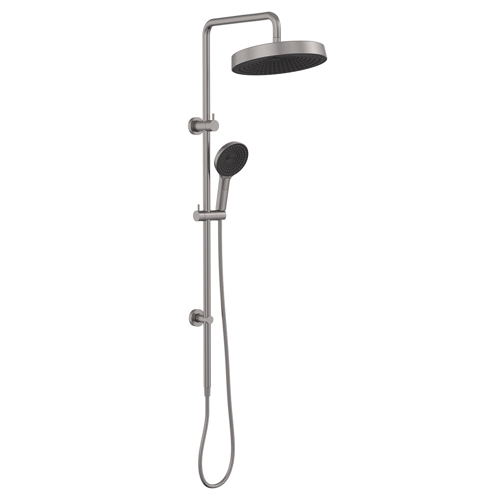 Fienza Kuro Twin Shower Round Head Gun Metal