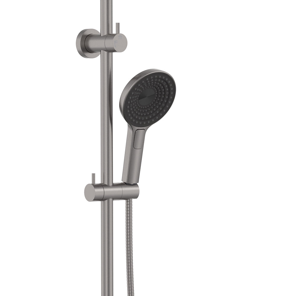 Fienza Kuro Twin Shower Round Head Gun Metal