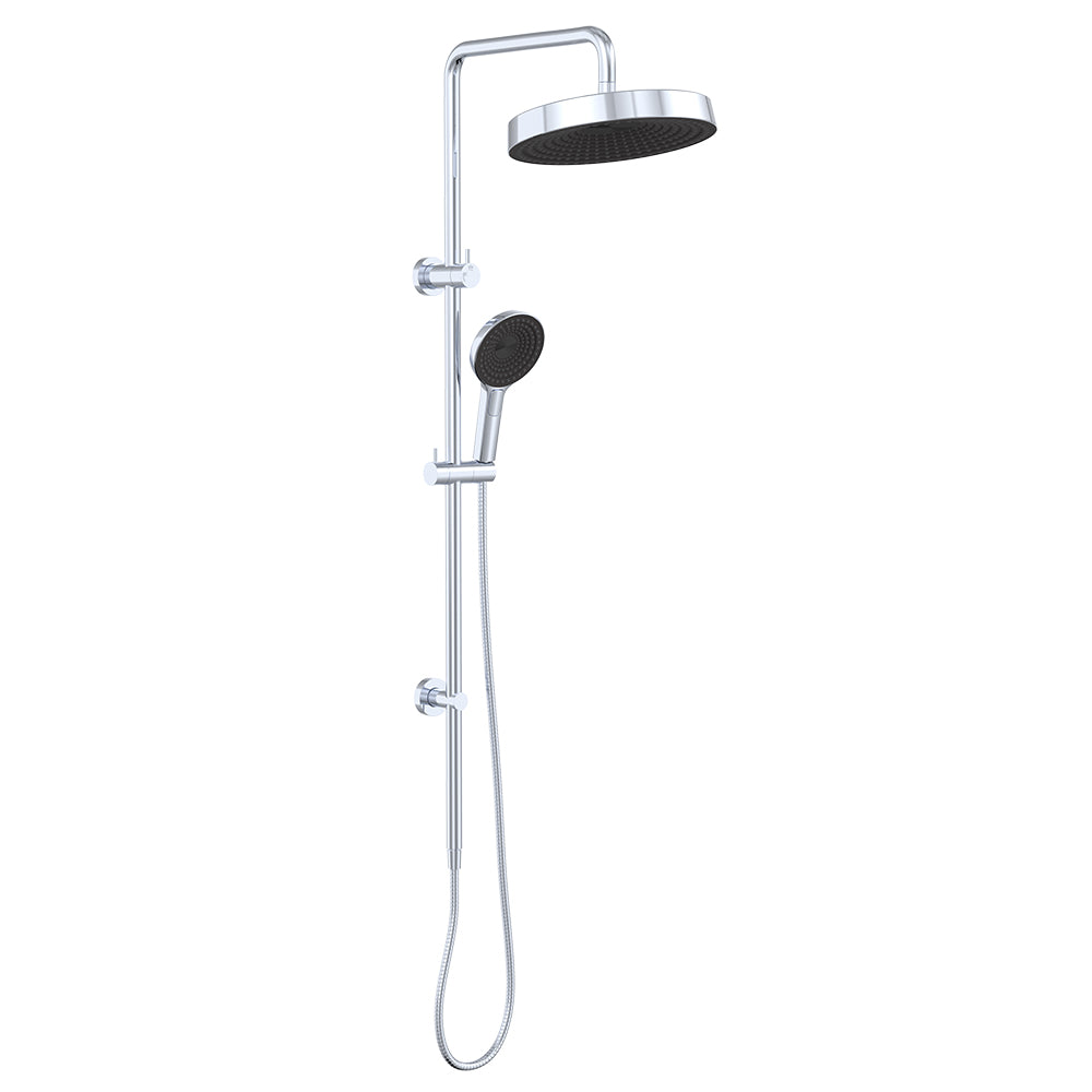 Fienza Kuro Twin Shower Round Head Chrome