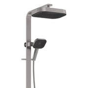 Fienza Kuro Deluxe Twin Shower Soft Square Head Gun Metal