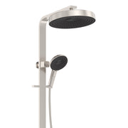 Fienza Kuro Deluxe Twin Shower Round Head Brushed Nickel