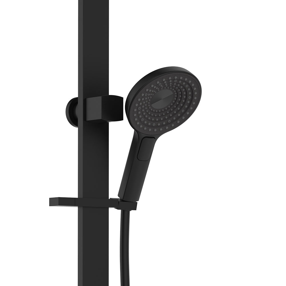 Fienza Kuro Deluxe Twin Shower Round Head Matte Black