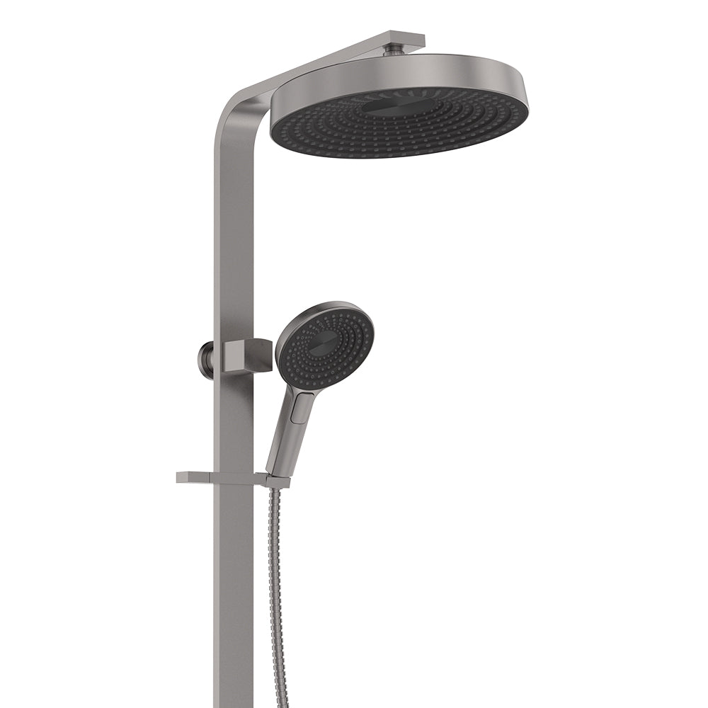 Fienza Kuro Deluxe Twin Shower Round Head Gun Metal