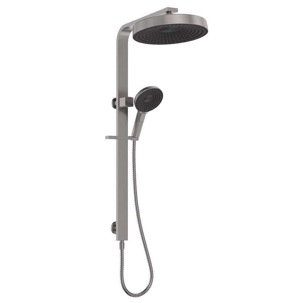 Fienza Kuro Deluxe Twin Shower Round Head Gun Metal