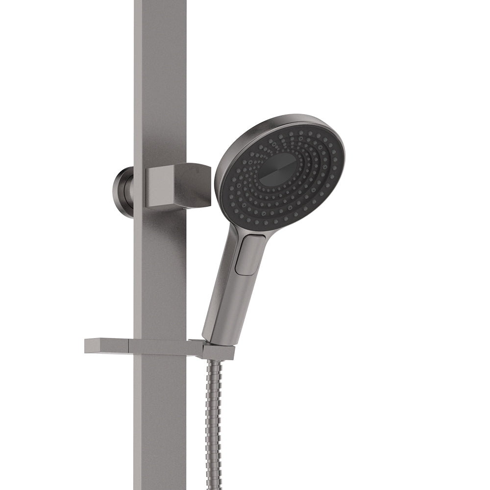 Fienza Kuro Deluxe Twin Shower Round Head Gun Metal
