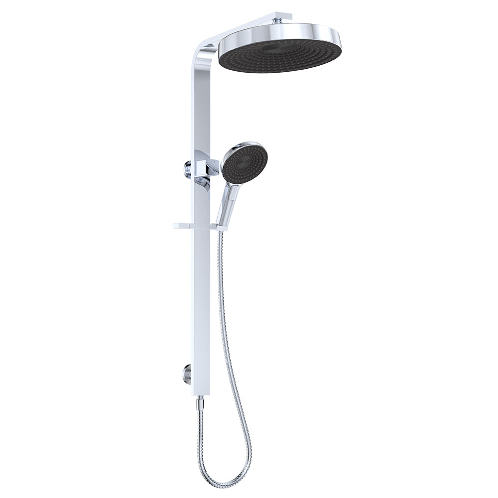 Fienza Kuro Deluxe Twin Shower Round Head Chrome