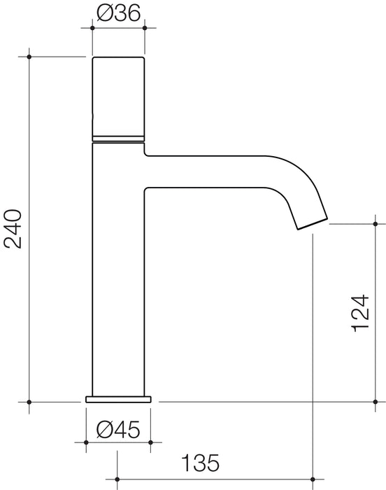 Caroma Elvire Progressive Basin Mixer