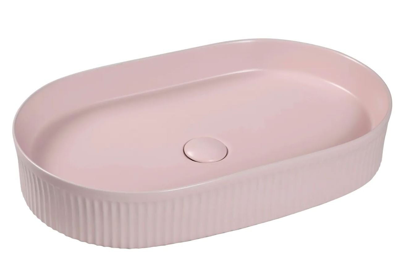 Kensington Fluted Basin Matte Pink