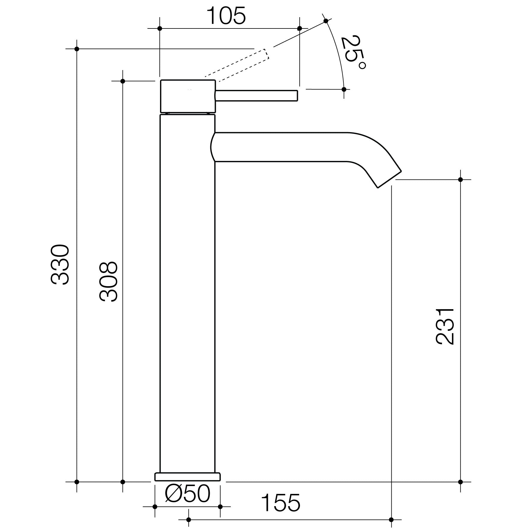 Caroma Liano II Tower Basin Mixer