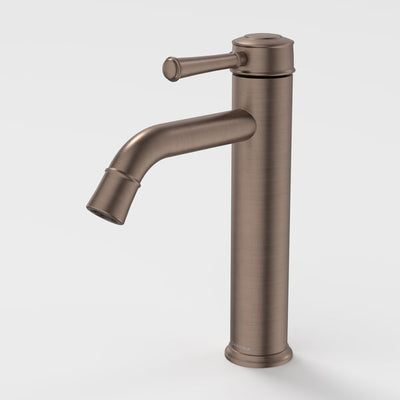 Caroma Riviere Mid Tower Basin Mixer - Brushed Bronze