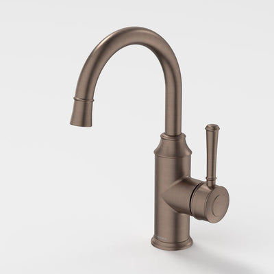 Caroma Riviere Gooseneck Basin Mixer - Brushed Bronze