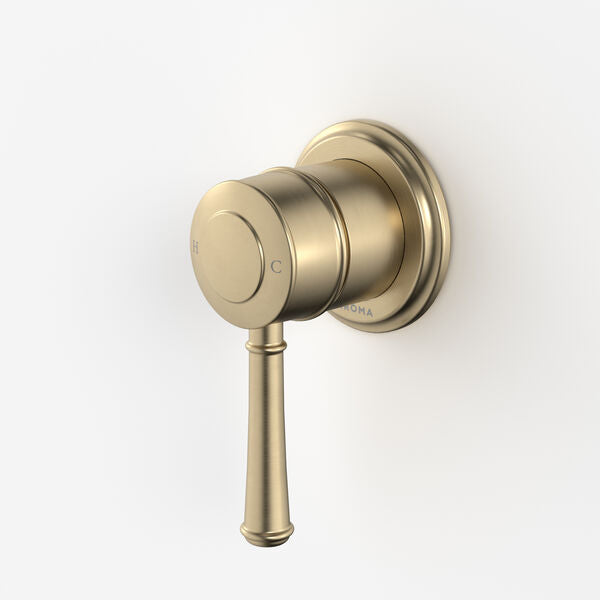 Caroma Riviere Bath/Shower Mixer - Brushed Brass