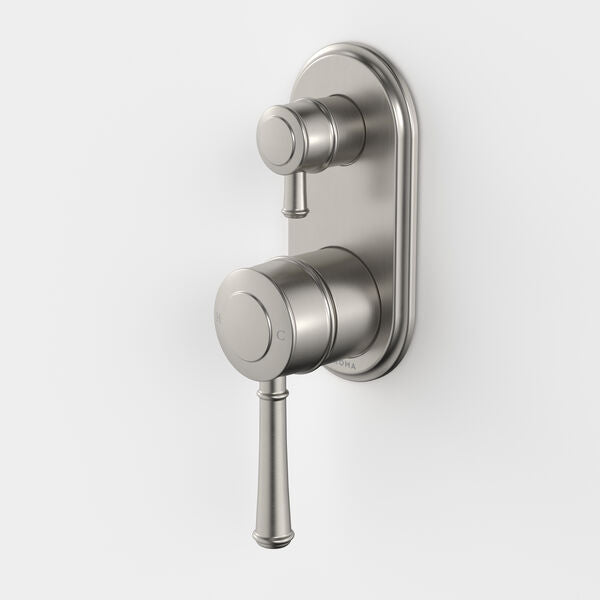 Caroma Riviere Bath/Shower Mixer with Diverter - Brushed Nickel