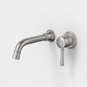 Caroma Riviere Wall Basin/Bath Mixer 175mm - Brushed Nickel