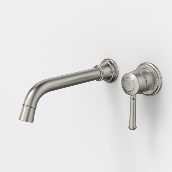 Caroma Riviere Wall Basin/Bath Mixer 210mm - Brushed Nickel