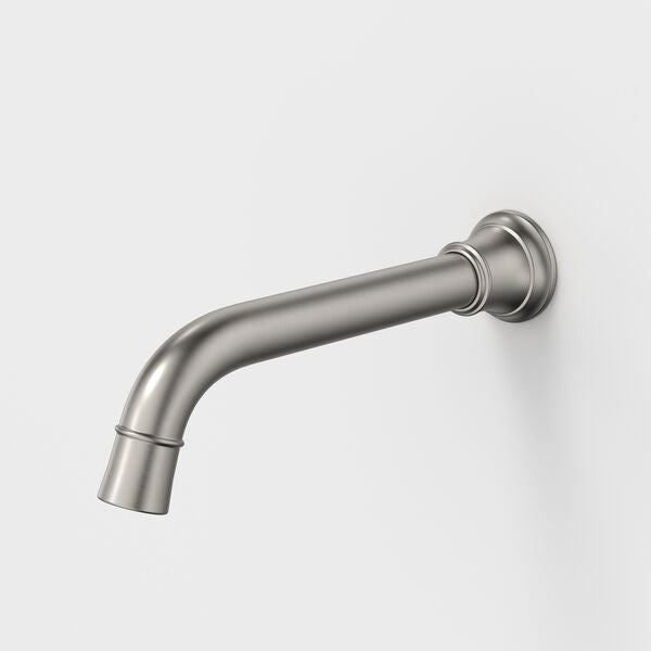 Caroma Riviere Wall Basin/Bath Outlet 210mm - Brushed Nickel