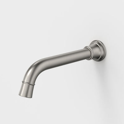 Caroma Riviere Wall Basin/Bath Outlet 210mm - Brushed Nickel