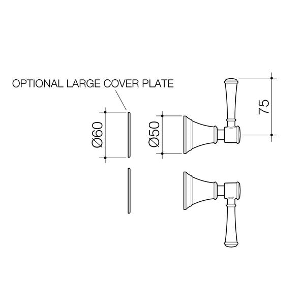 Caroma Riviere Wall Top Assemblies - Chrome