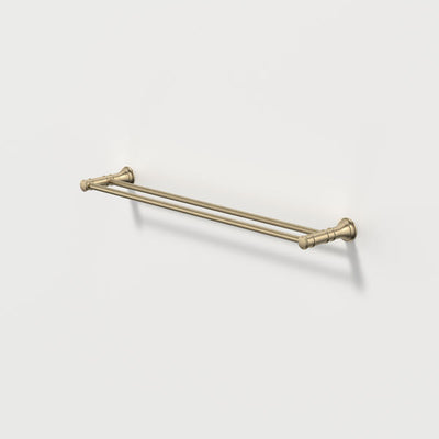 Caroma Riviere Double Towel Rail 600mm - Brushed Brass