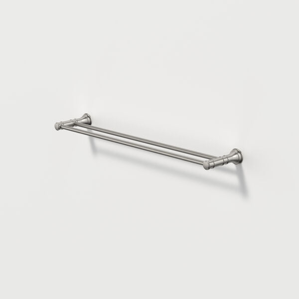 Caroma Riviere Double Towel Rail 600mm - Brushed Nickel