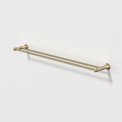 Caroma Riviere Double Towel Rail 800mm - Brushed Brass