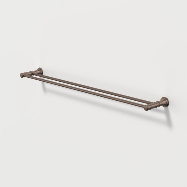 Caroma Riviere Double Towel Rail 800mm - Brushed Bronze