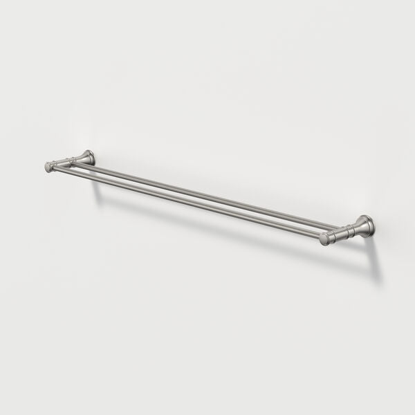 Caroma Riviere Double Towel Rail 800mm - Brushed Nickel