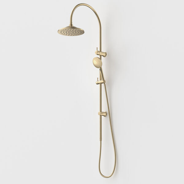 Caroma Riviere Rail Shower with Overhead - Brushed Brass