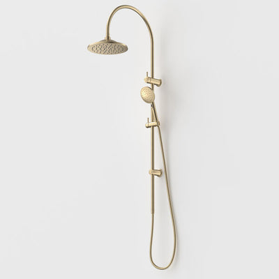 Caroma Riviere Rail Shower with Overhead - Brushed Brass