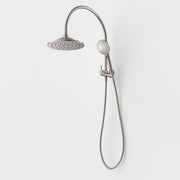 Caroma Riviere Compact Twin Shower - Brushed Nickel