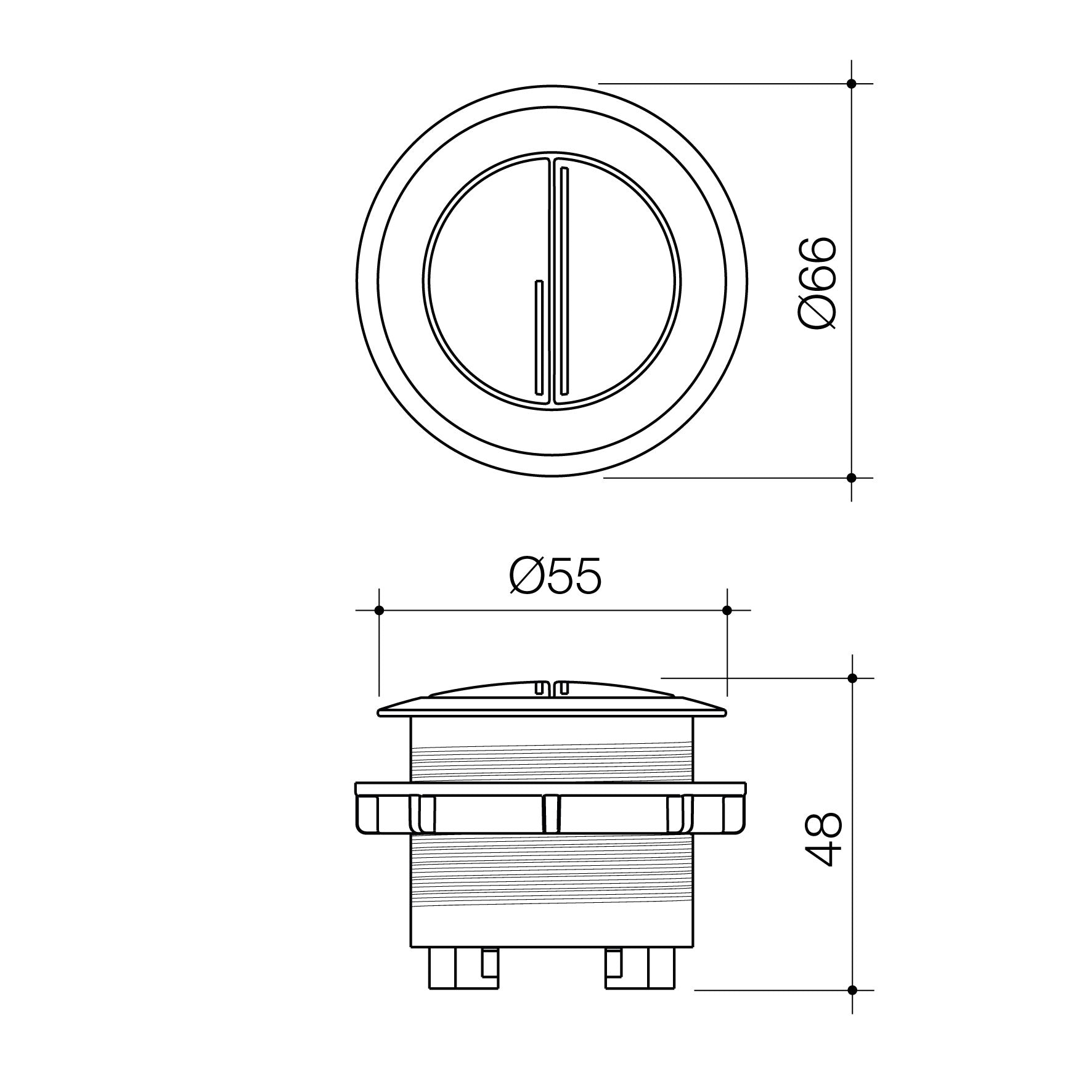 Caroma Urbane II Wall Faced Close Coupled Button