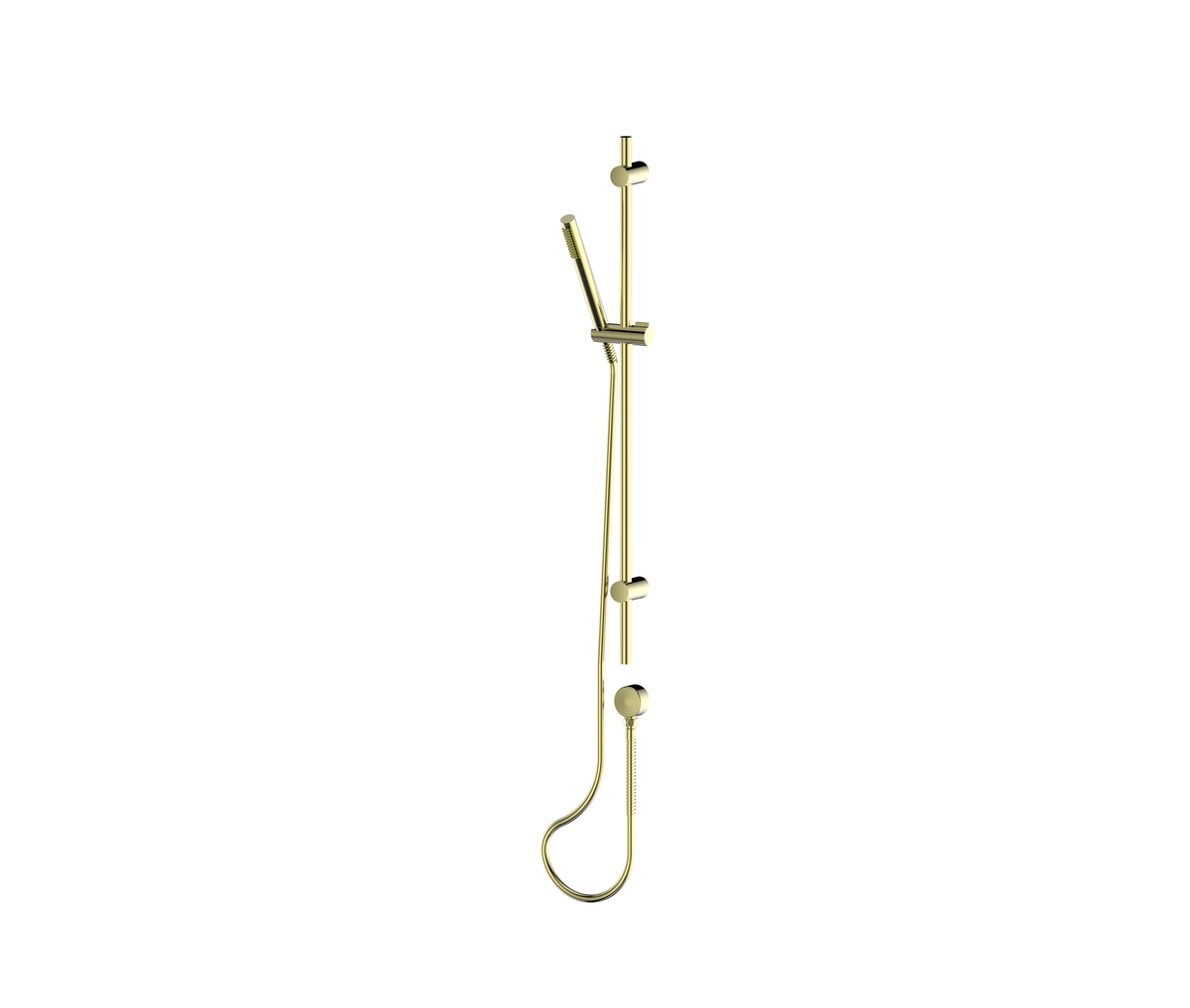 Rocco Pin Rail Shower - PVD Brushed Brass