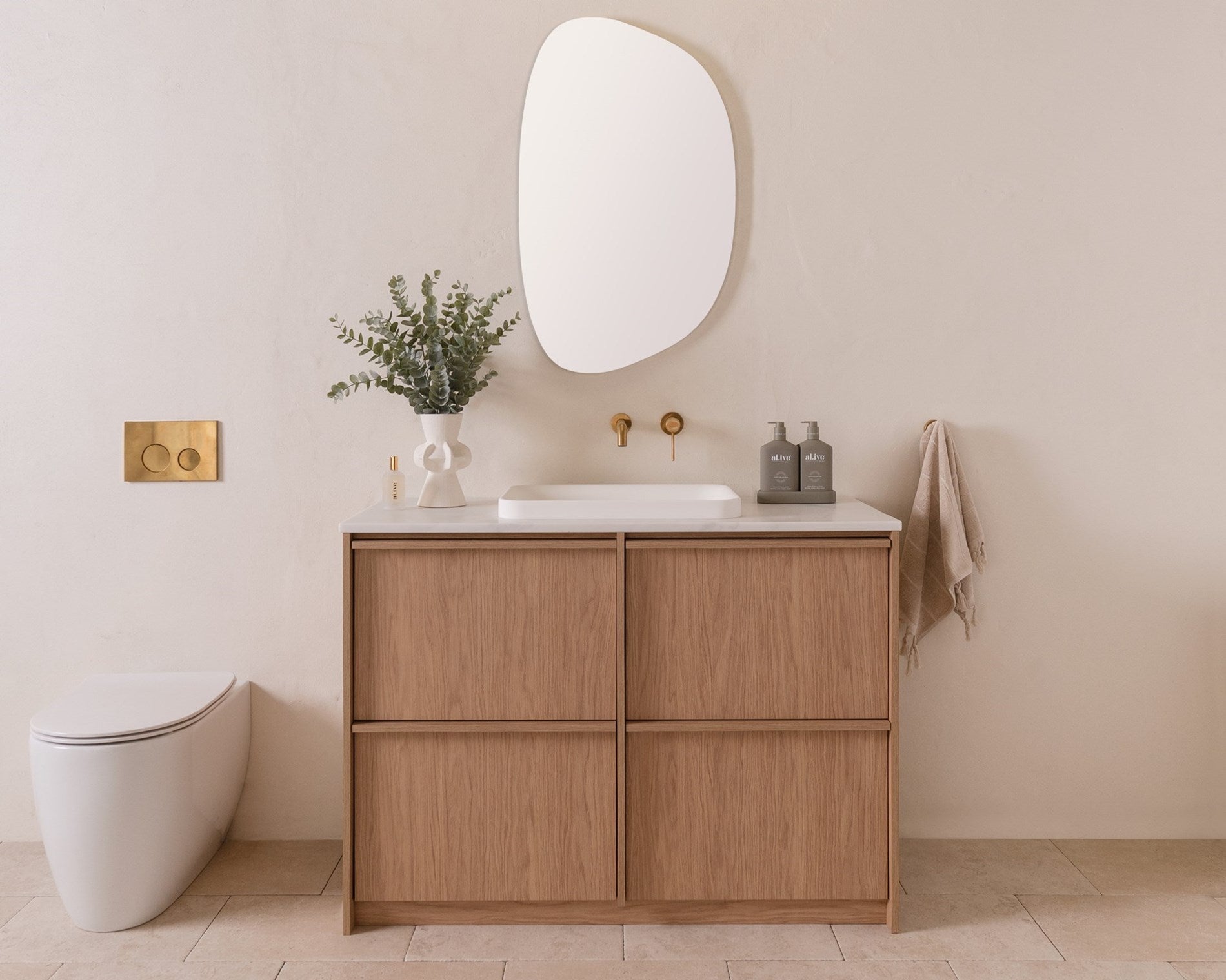 ADP Eli Floor Mount Vanity Cherry Pie Benchtop