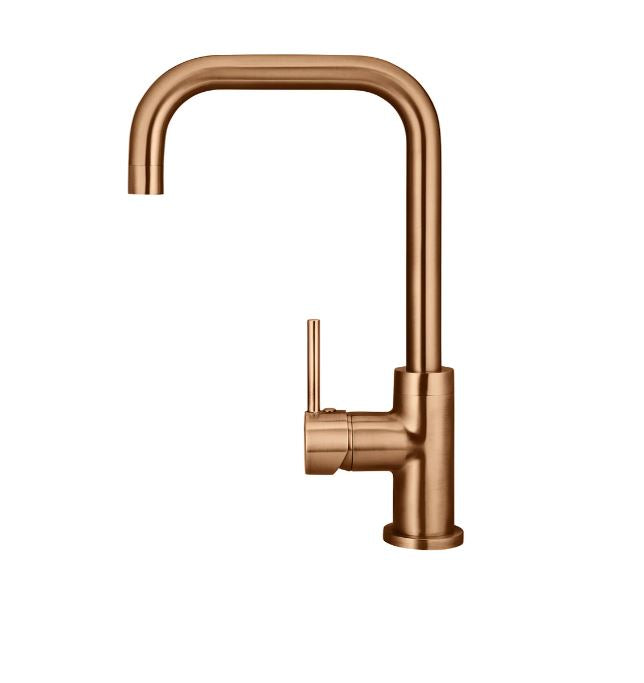 Meir Round Kitchen Mixer Tap Lustre Bronze