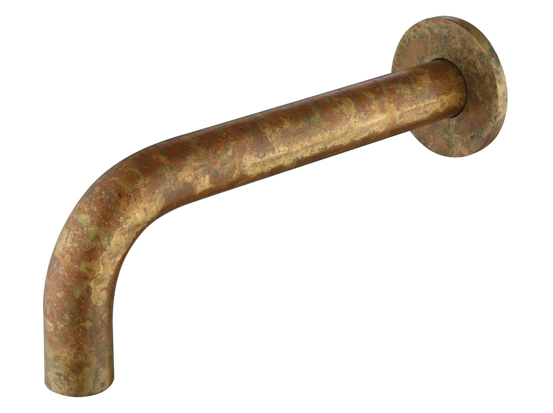 Bella Vista Mica Wall Spout 220mm Set Aged Accelerated Living Brass