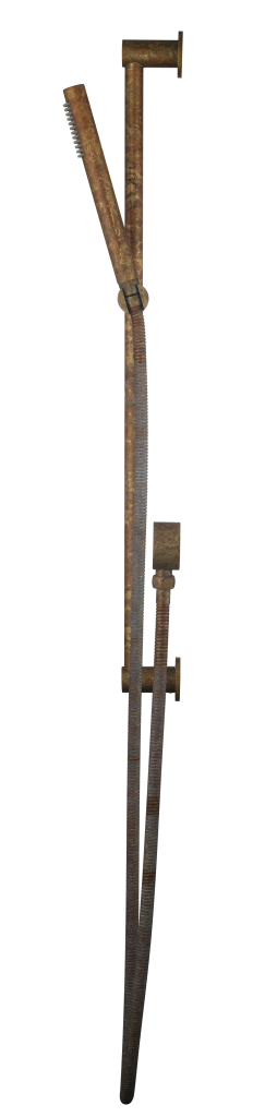 Bella Vista Mica Adjustable Shower Rail Aged Accelerated Living Brass