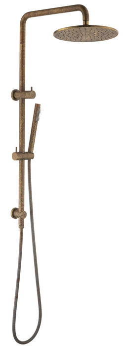 Bella Vista Mica Dual Shower Rail Aged Accelerated Living Brass