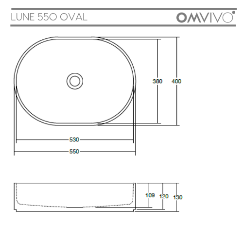 Omvivo Lune 550 Oval
