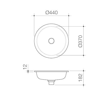 Caroma II 440 Round Under/Over Counter Basin