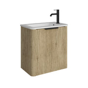 Fienza Minka Mini 550 Wall Hung Vanity Right Hand Tap Scandi Oak