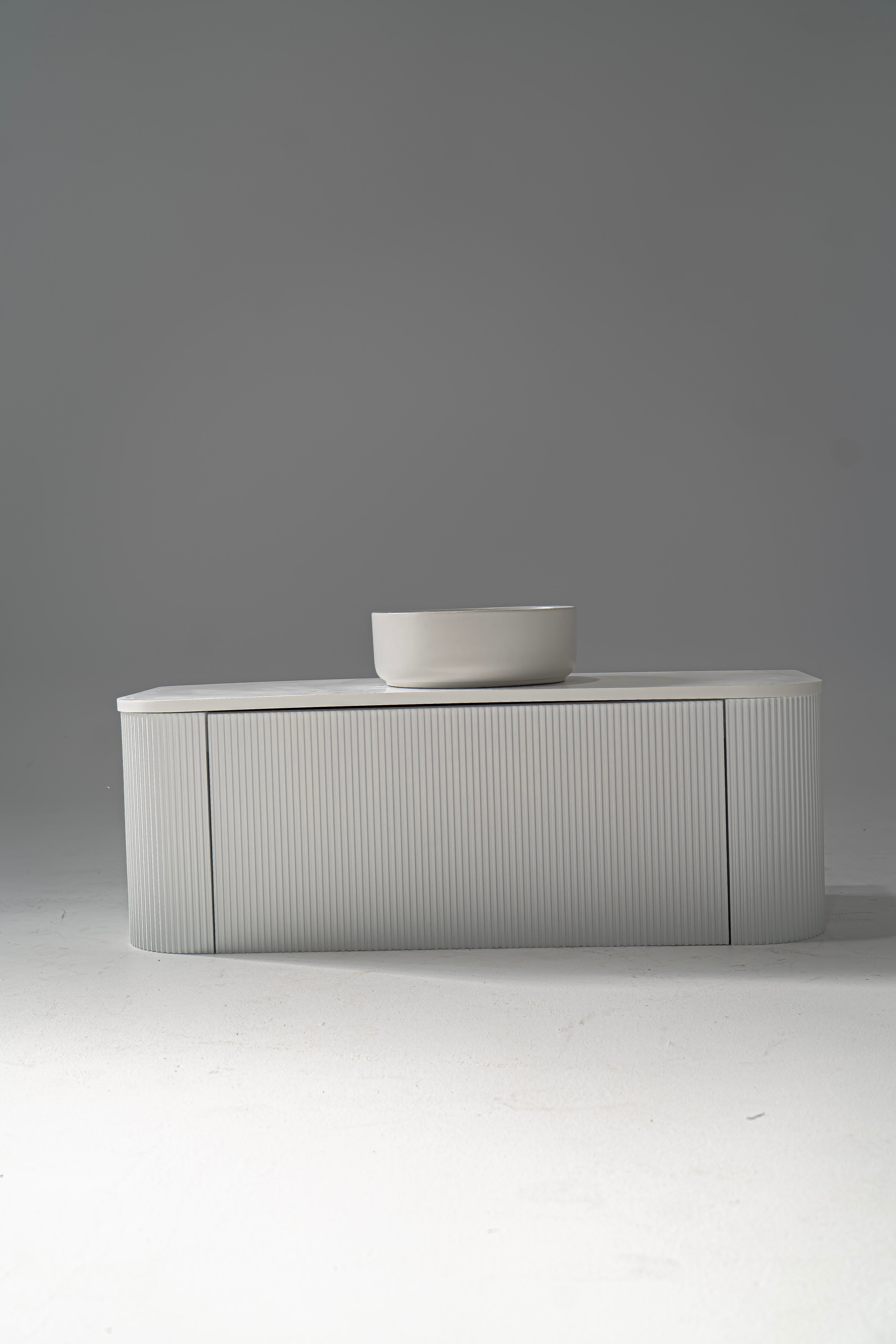 1200mm Portofino White Flute Vanity Unit