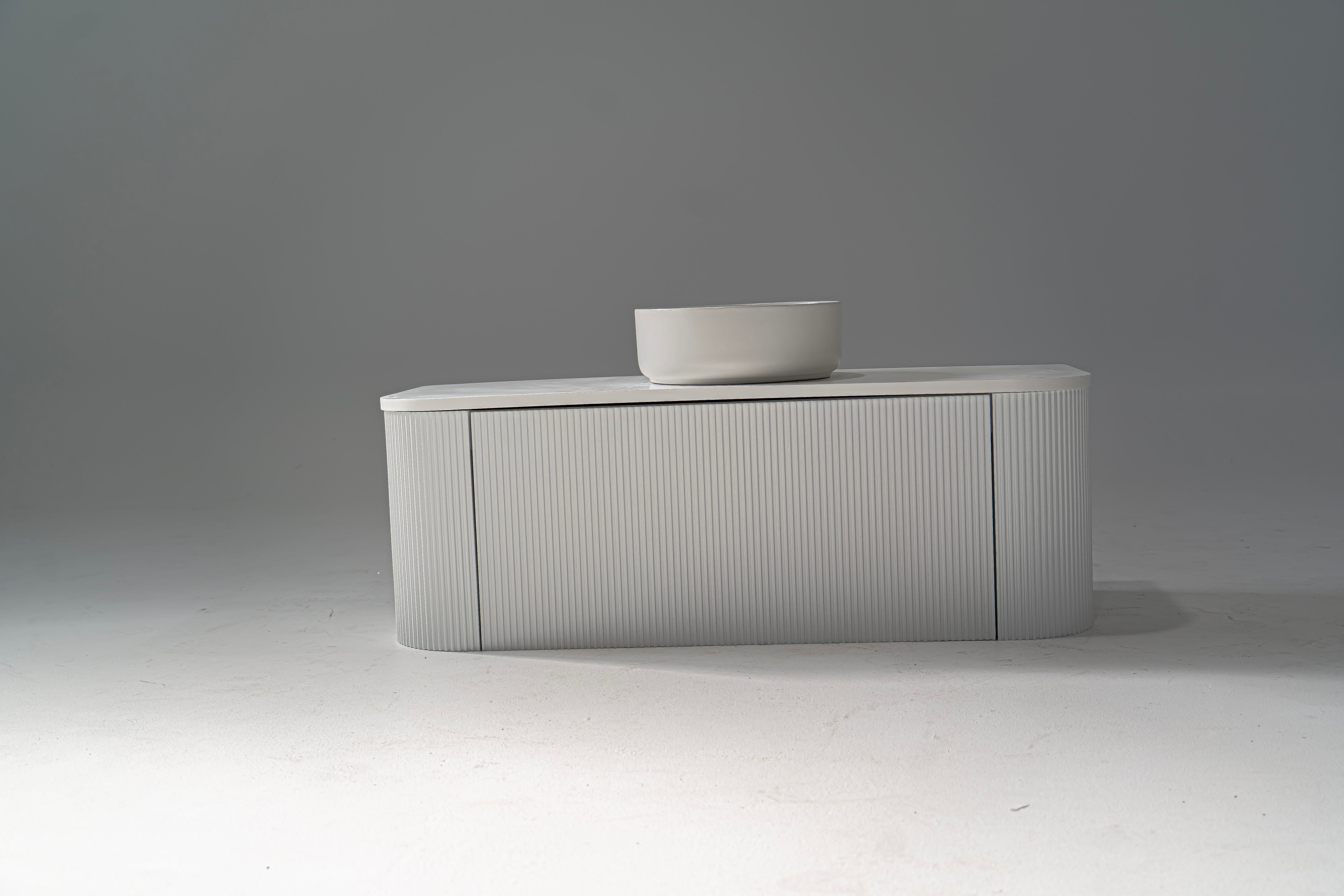1200mm Portofino White Flute Vanity Unit