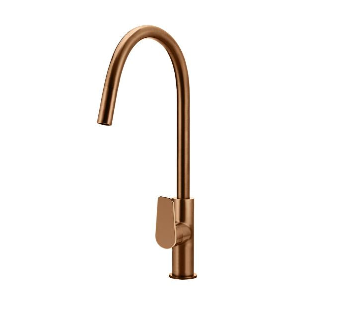 Meir Round Paddle Piccola Pull Out Kitchen Mixer Tap - Lustre Bronze
