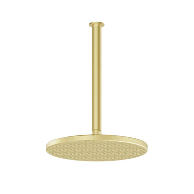 Greens Glide RainBoost Ceiling Shower - PVD Brushed Brass
