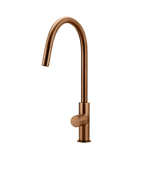 Meir Round Pinless Piccola Pull Out Kitchen Mixer Tap Lustre Bronze