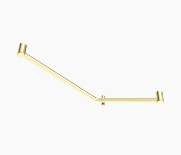 Nero Mecca Care 32mm Ambulant 45 Degree Bent Tube Grab Rail 450X650mm Brushed Gold