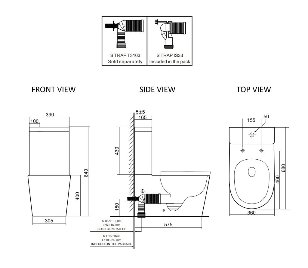 Lafeme Catania Standard Luna Bidet Suite