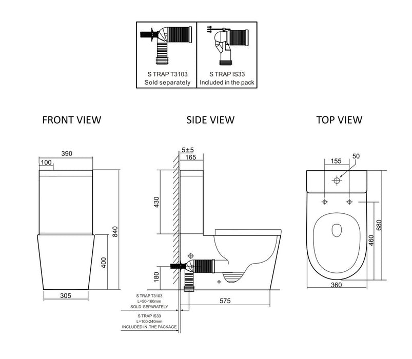 Lafeme Thea Standard Luna Bidet Suite