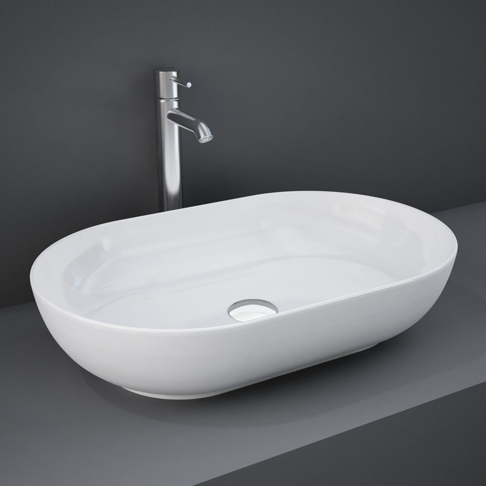 Fienza RAK Feeling Oval Above Counter Basin Alpine Gloss White